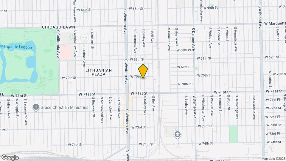 7008 S Oakley Ave Map and Location Details