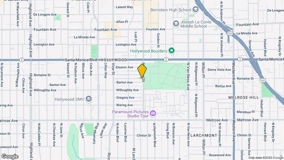 734 N Gramercy Pl Mapa y Detalles de la Ubicación