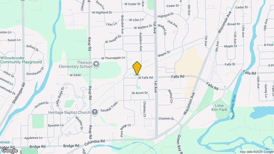 224 W Falls Rd Map and Location Details