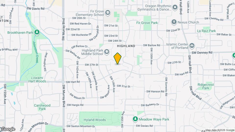 13540 SW Hyland Park Ct Mapa y Detalles de la Ubicación
