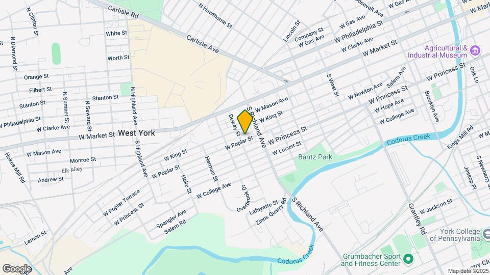 1039 W Poplar St Map and Location Details