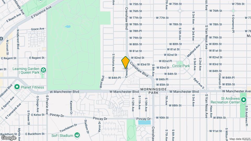 8265 Crenshaw Dr Mapa y Detalles de la Ubicación