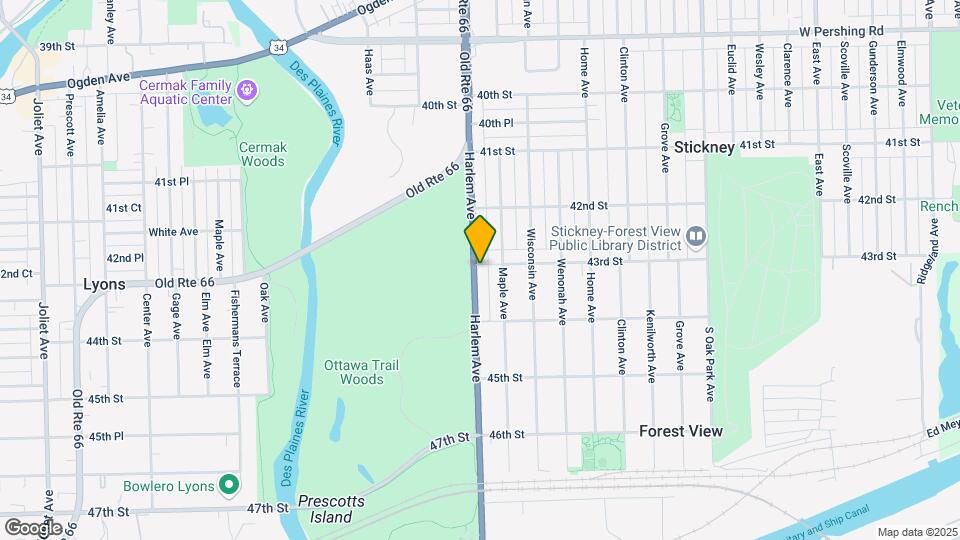 4301 Harlem Ave Map and Location Details
