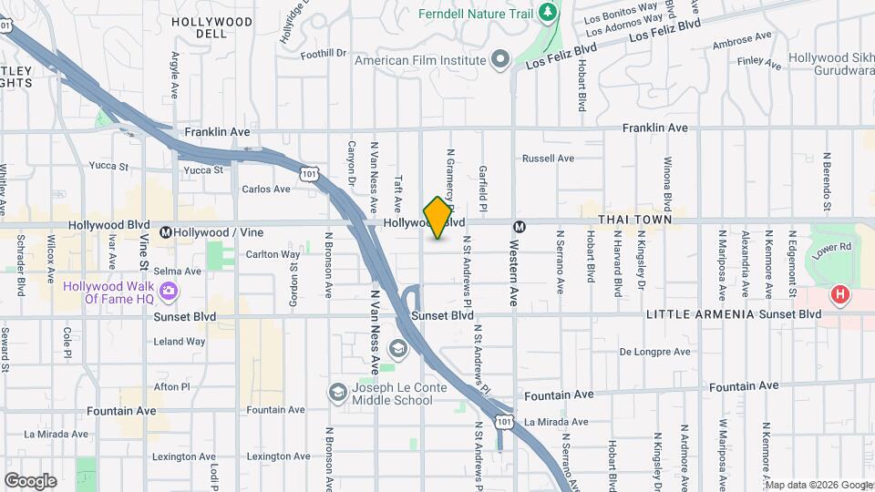 5643 Carlton Way Mapa y Detalles de la Ubicación