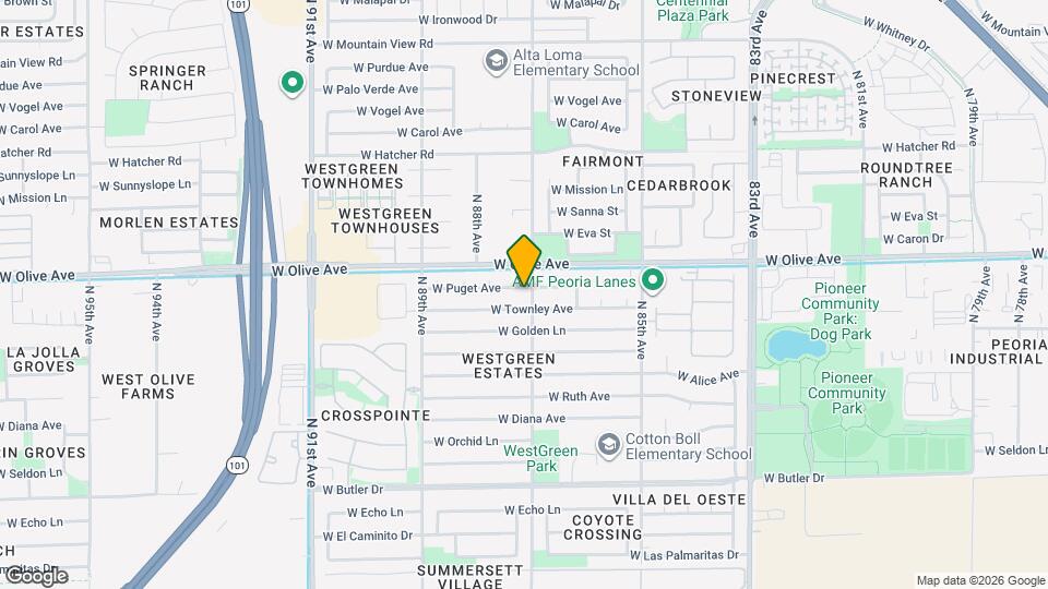 8703 W Puget Ave Mapa y Detalles de la Ubicación