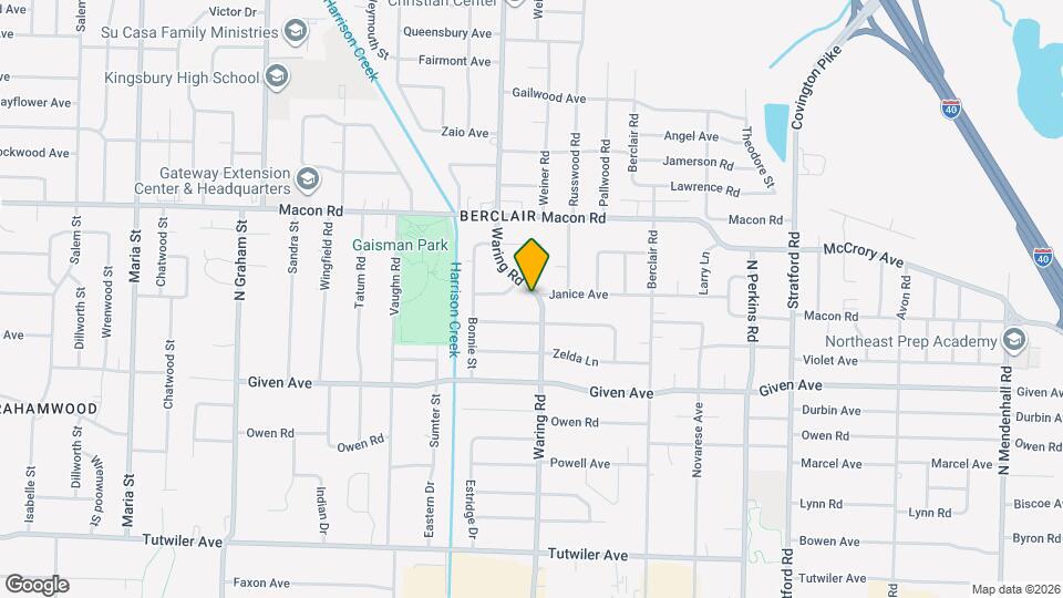 1023 Waring Rd Map and Location Details