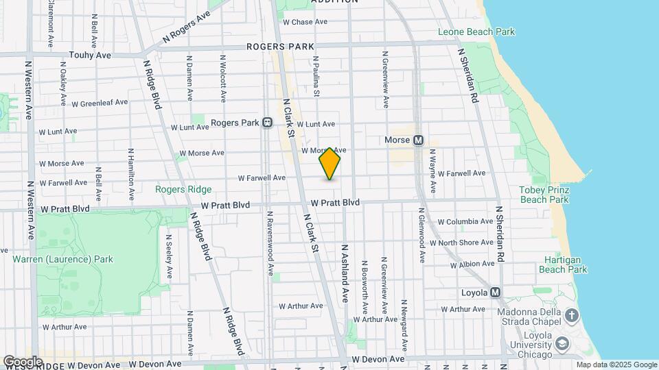 1637-1632 W Farwell Ave Map and Location Details