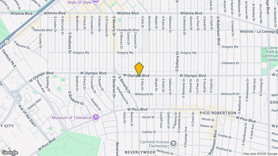 9342 W Olympic Blvd Map and Location Details