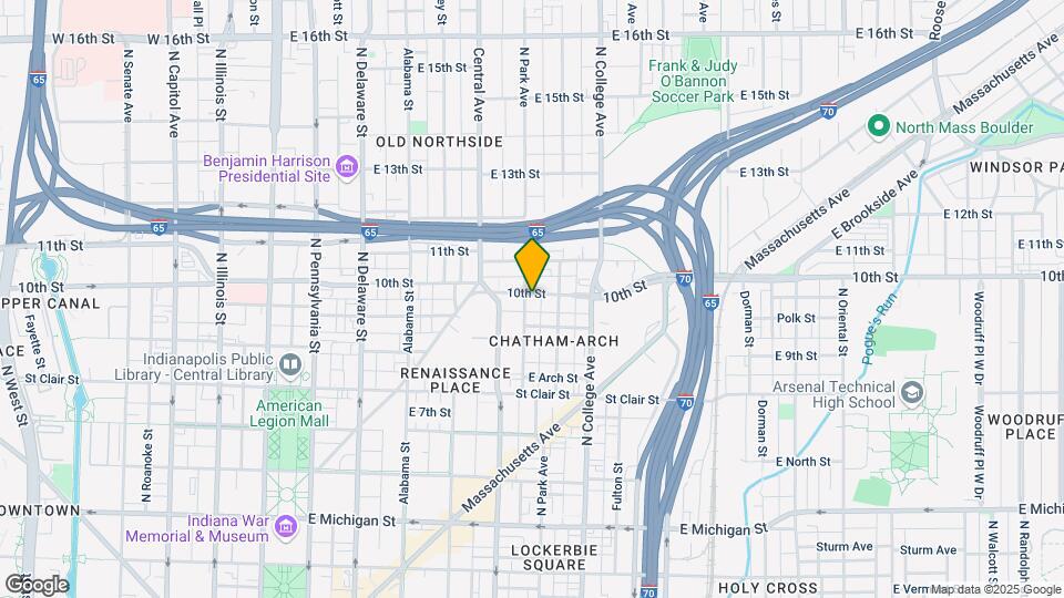 943 N Park Ave Map and Location Details