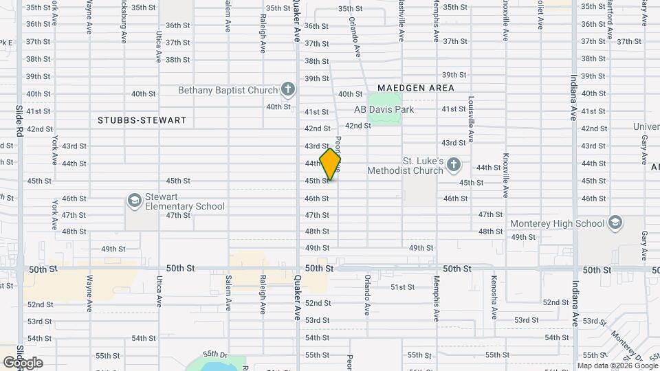 4303 45th St Map and Location Details
