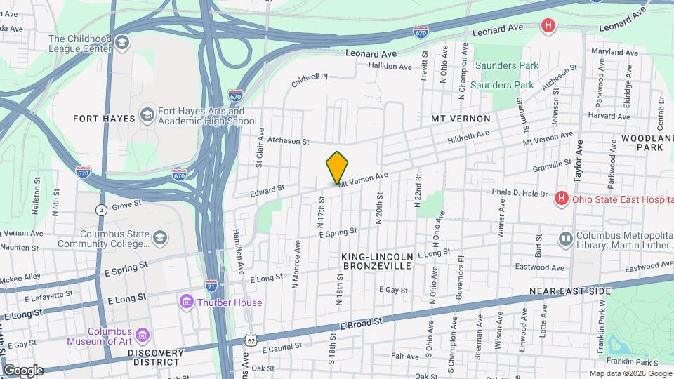 973 Mt Vernon Ave, Unit Unit C Map and Location Details