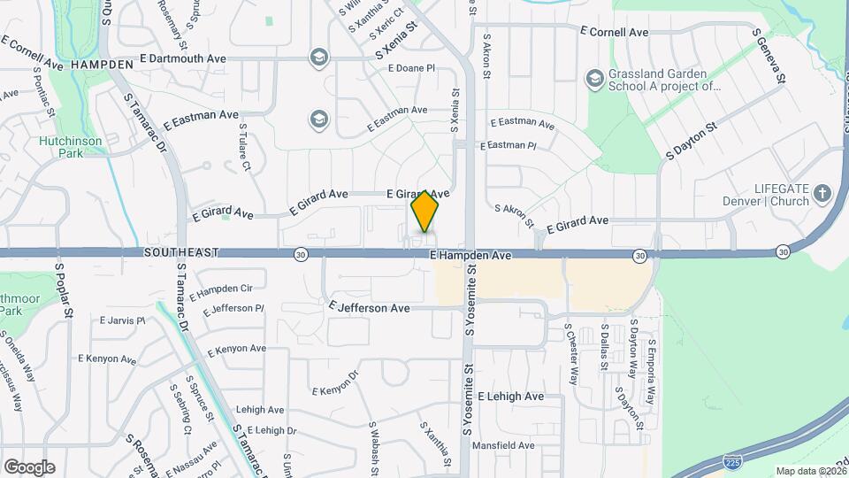 8711 E Hampden Ave Map and Location Details