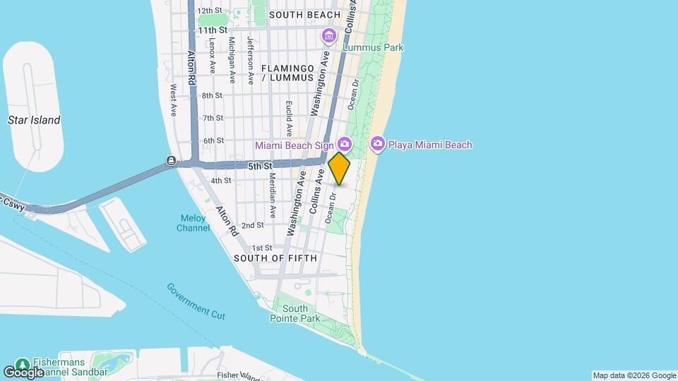 345 Ocean Dr Map and Location Details