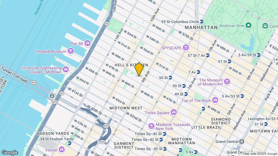 408 W 48th St Map and Location Details
