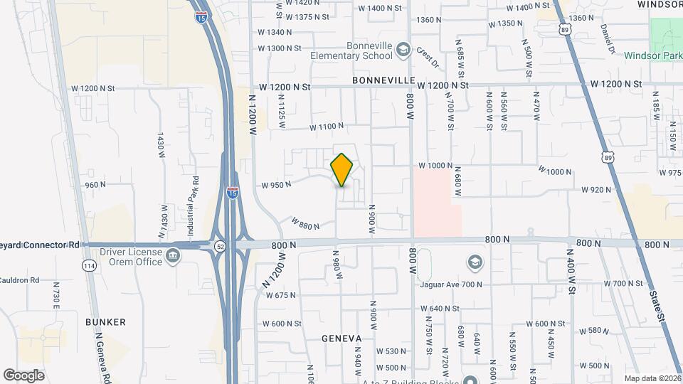 930 N 980 W Mapa y Detalles de la Ubicación