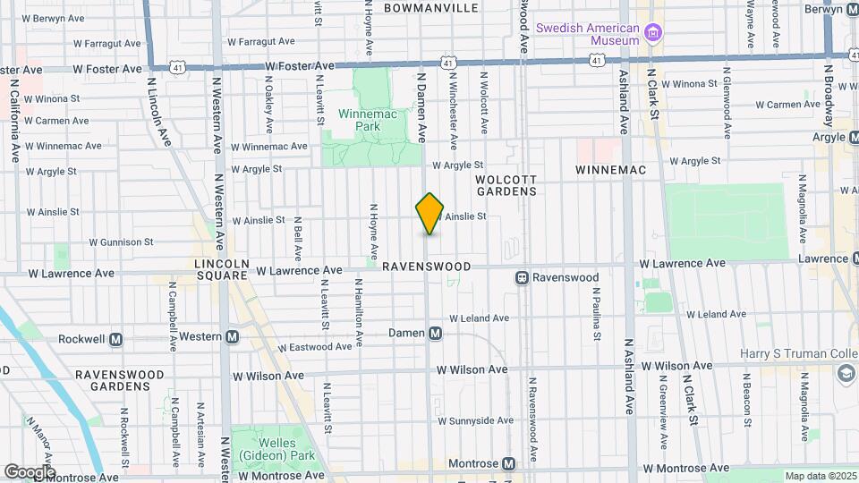 4831 N Damen Ave, Unit 307 Map and Location Details