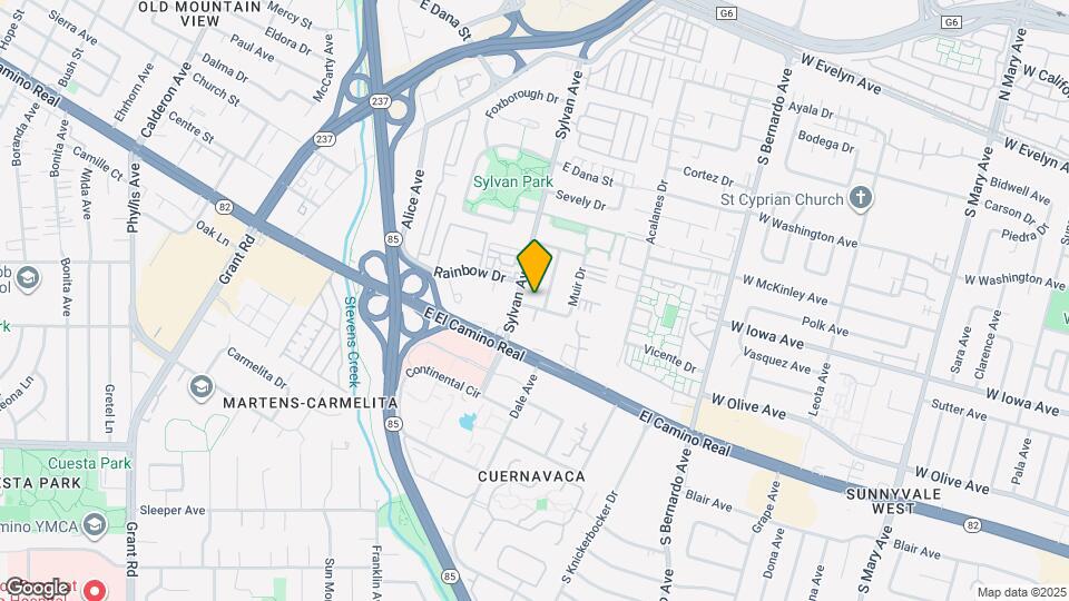 808 Moraga Dr Map and Location Details