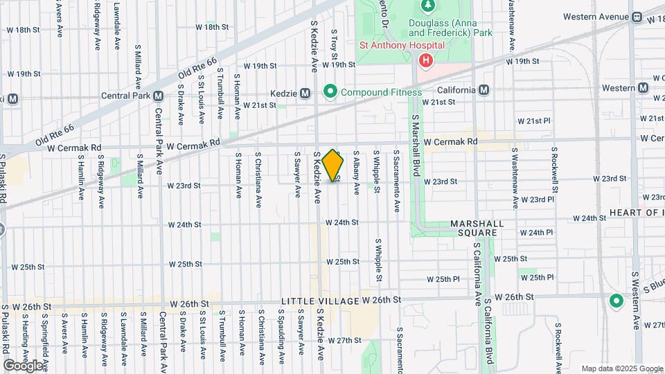 2300 S Troy St Map and Location Details