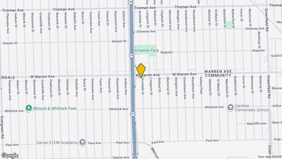 6919 Archdale St Map and Location Details