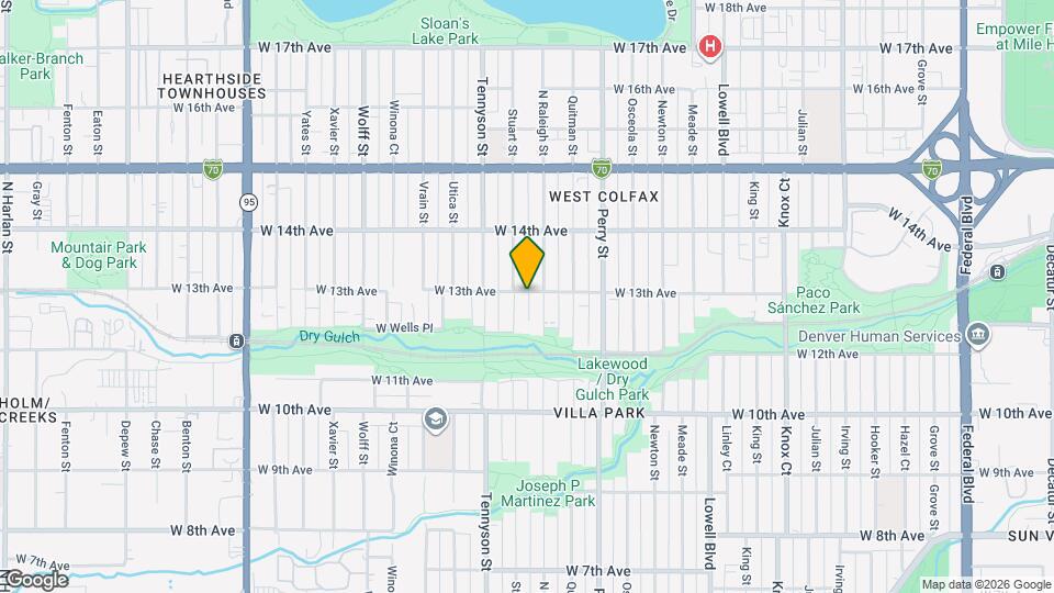 4280 W 13th Ave Map and Location Details