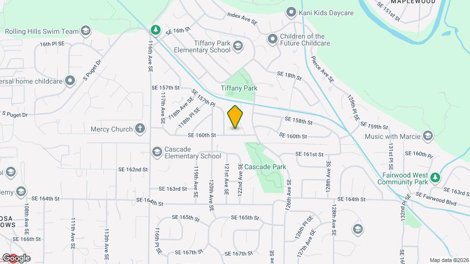 12126 SE 160th St Map and Location Details