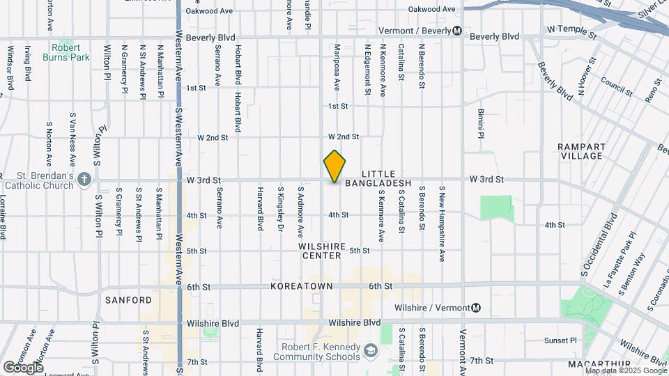 309 S Mariposa Ave Map and Location Details