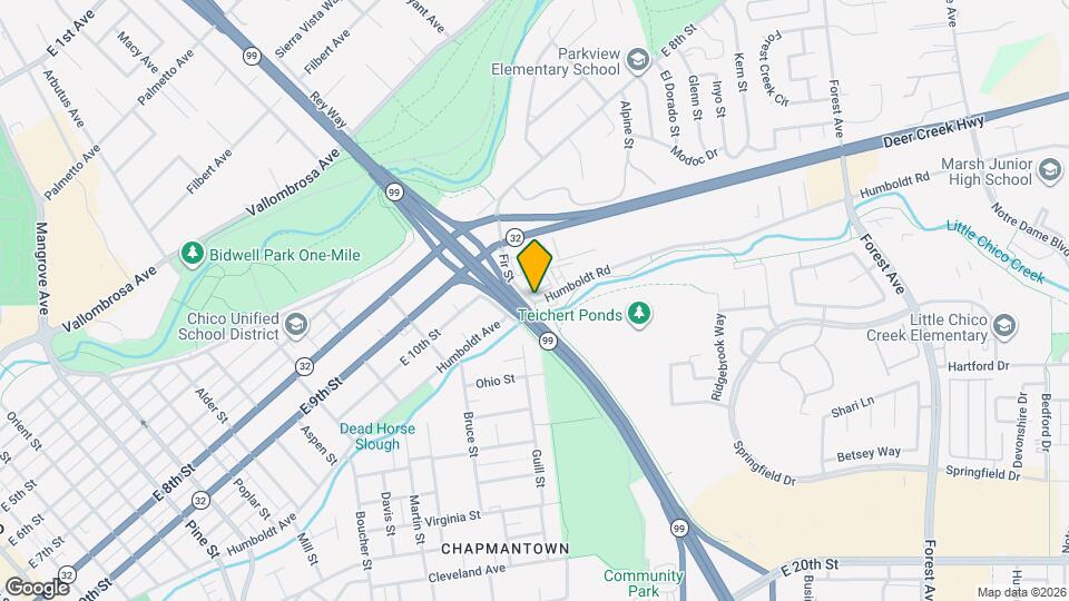 1098 Humboldt Rd Map and Location Details