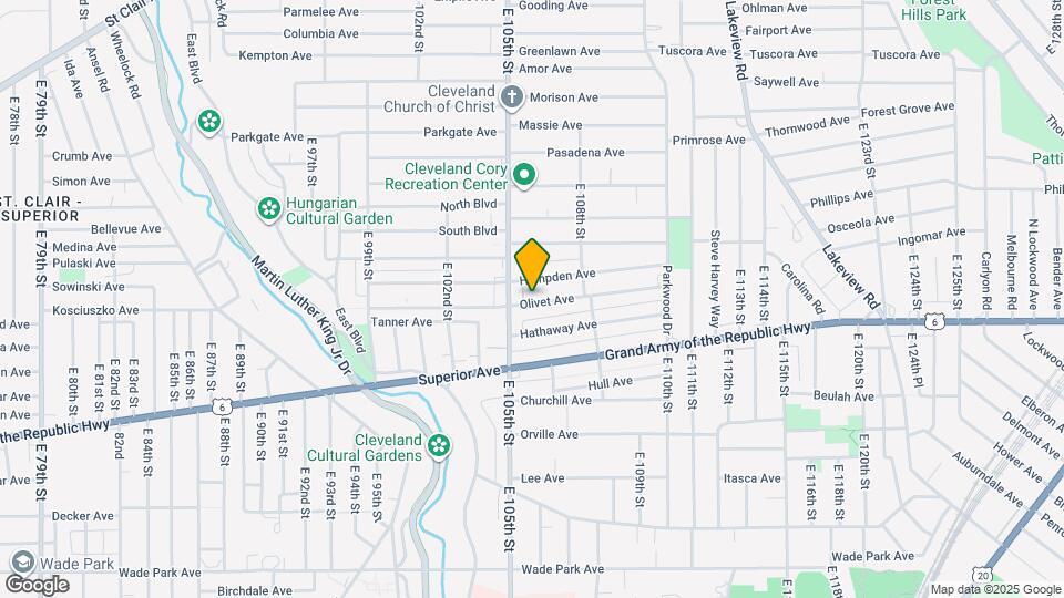 10523 Olivet Ave Mapa y Detalles de la Ubicación