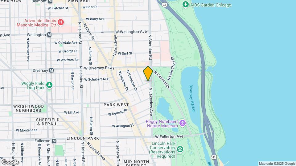 1208 W Wrightwood Ave, Unit 2 Map and Location Details