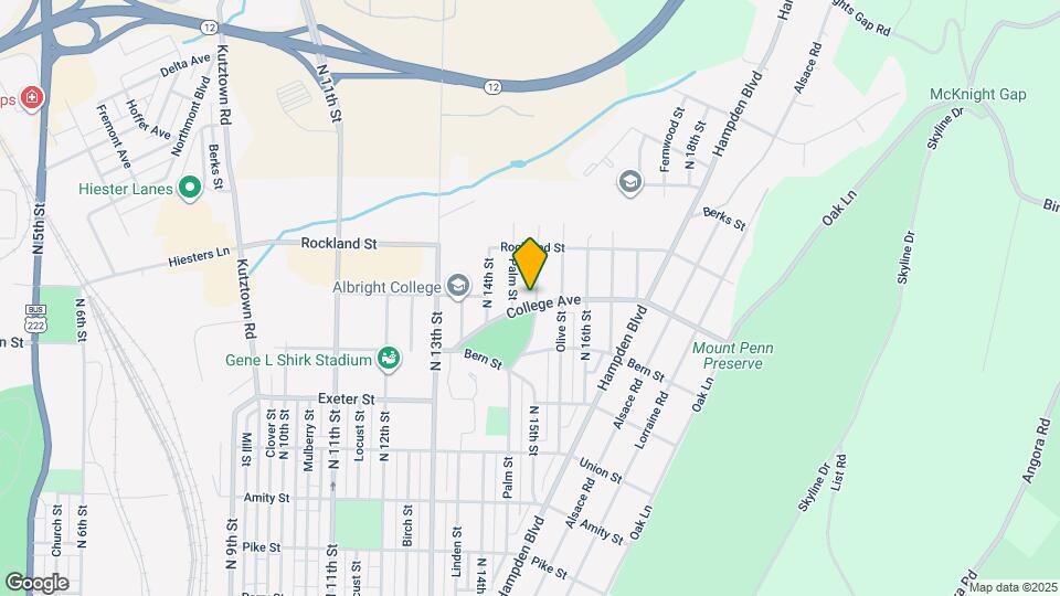 1411 College Ave Map and Location Details