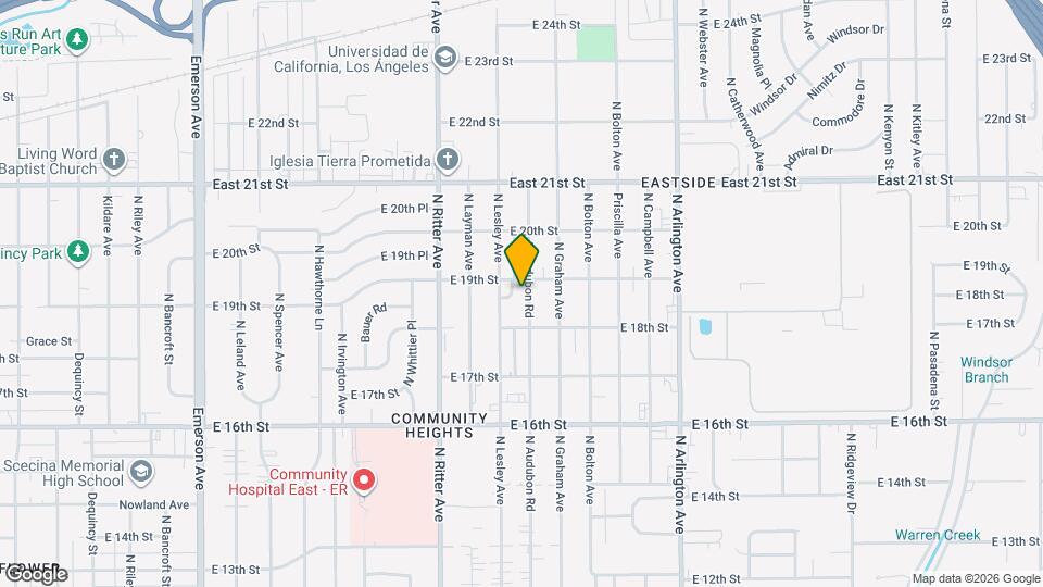 1848 N Audubon Rd Map and Location Details