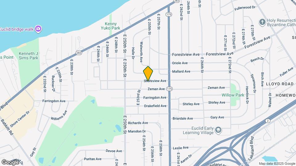 25450 Shoreview Ave Map and Location Details