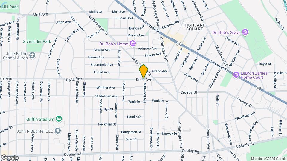 880 Delia Ave Map and Location Details