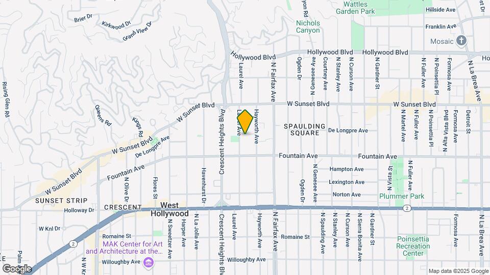 1346 N Laurel Ave Map and Location Details