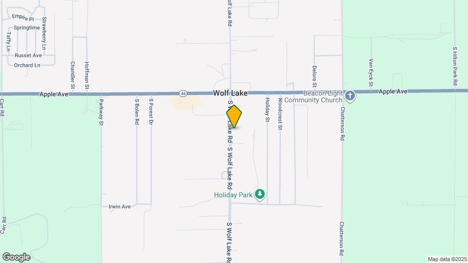 1136 S Wolf Lake Rd Map and Location Details