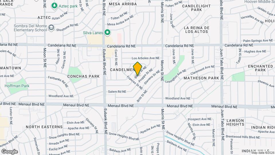 10112 Betts St NE Map and Location Details