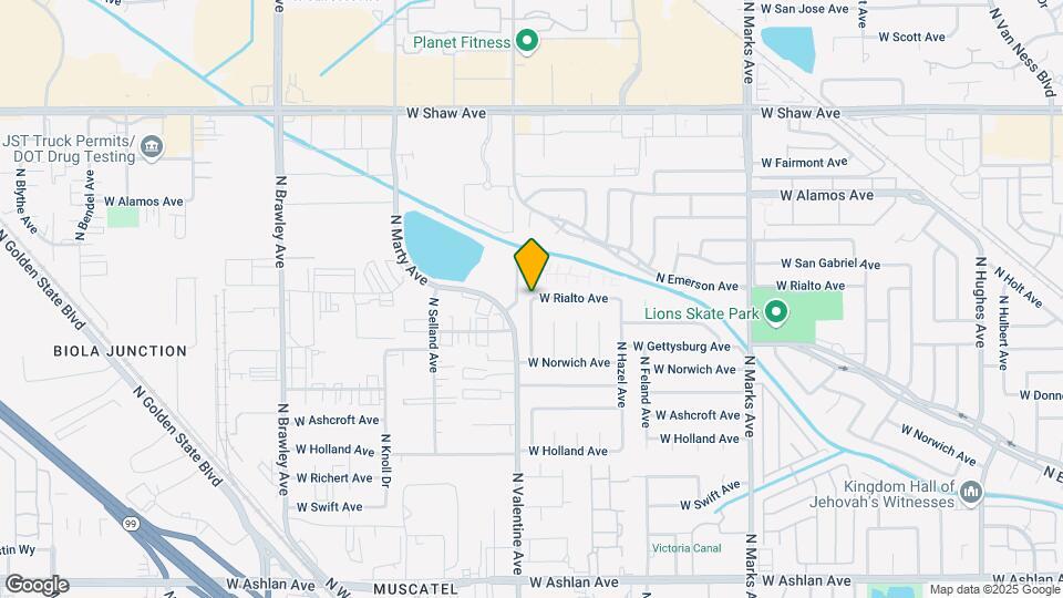 3886 W Rialto Ave Map and Location Details