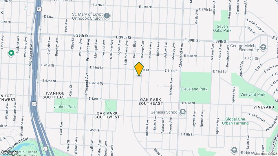 4126 College Ave Map and Location Details