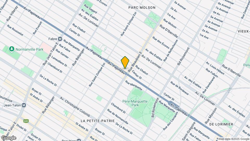 6525 Papineau Av Map and Location Details