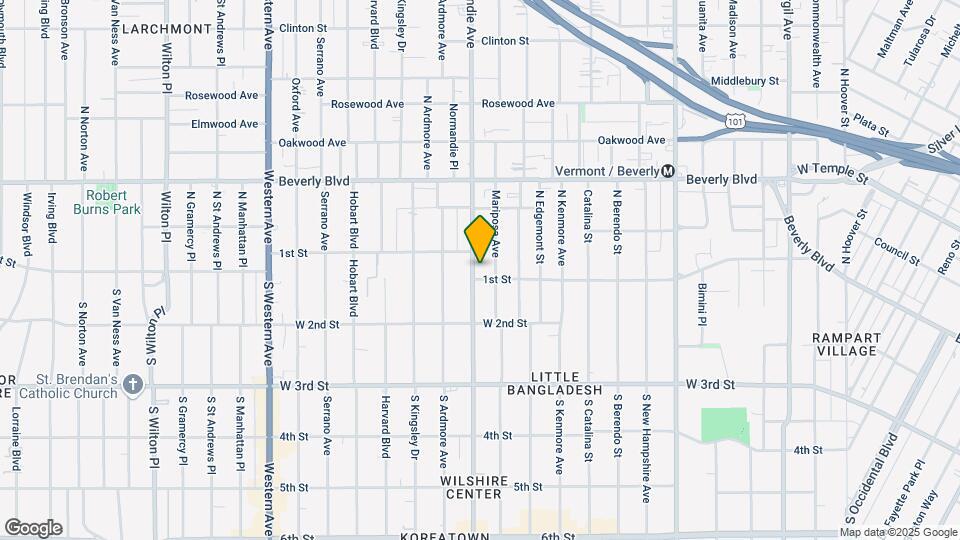 104 N Normandie Ave Map and Location Details