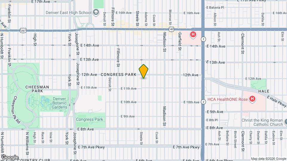 1140 Steele St Mapa y Detalles de la Ubicación