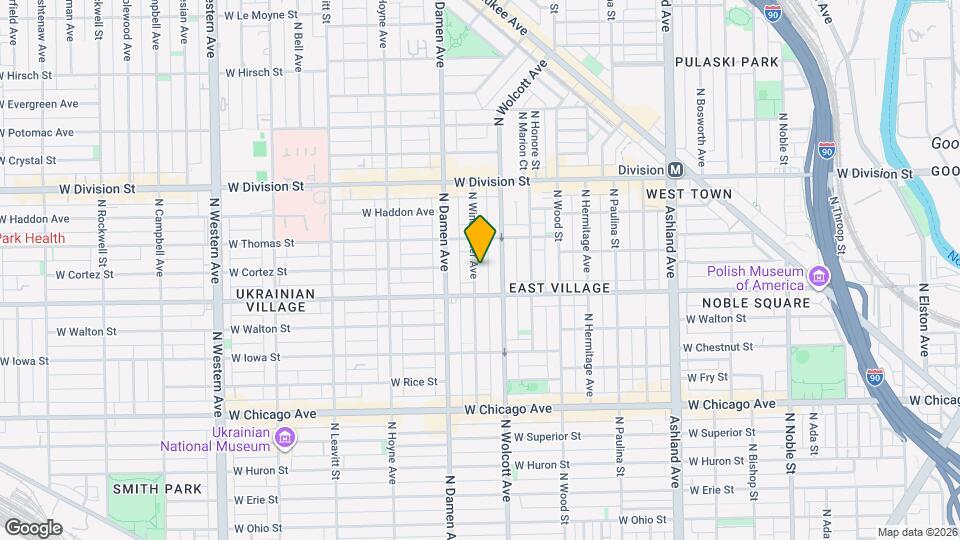 1029 N Winchester Ave Map and Location Details