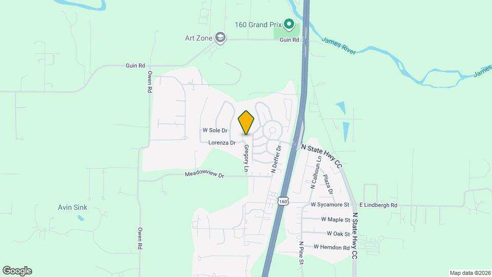 1908 N Gregory Dr Map and Location Details