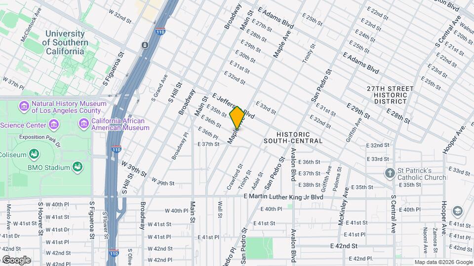 3522 Maple Ave Map and Location Details