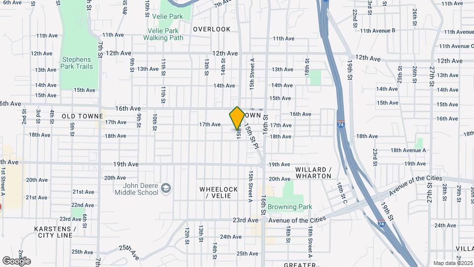 1721 15th St Map and Location Details