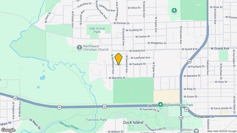 1091 N Oakcrest Ave. Map and Location Details