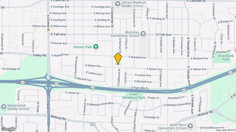 824 E Sylvan Ave Map and Location Details