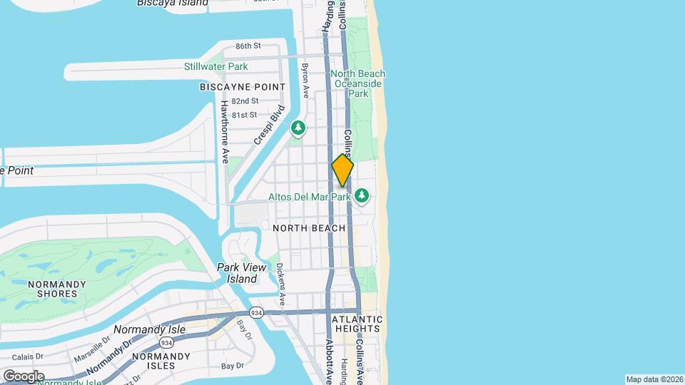 7700 Collins Ave, Unit 5 Map and Location Details
