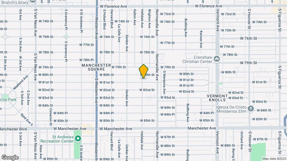 8016-8020 Halldale Ave Map and Location Details
