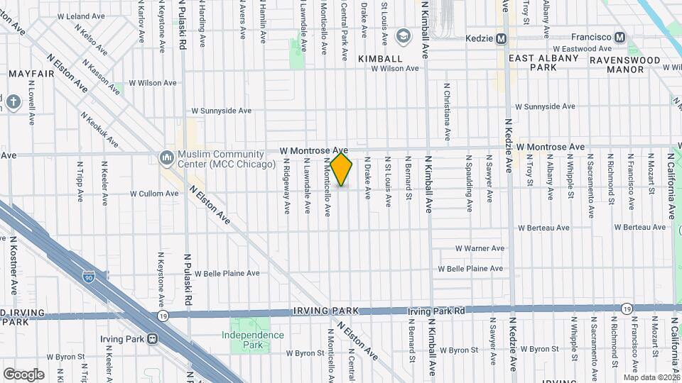 3601 W Cullom Ave, Unit 1E Map and Location Details